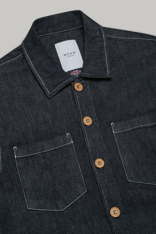 Turner Long Sleeve Shacket - Denim Stay Blue