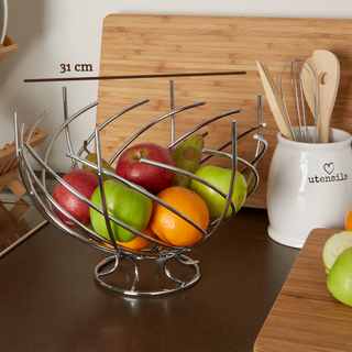 Nest Shape Chrome Fruit Basket