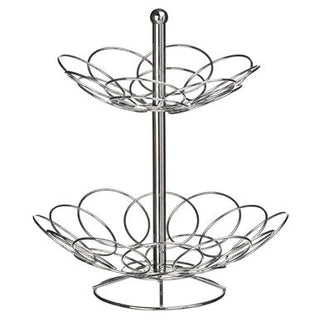 Ellipse 2 Tier Chrome Fruit Basket
