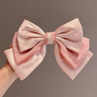 Triple satin bow hair clip