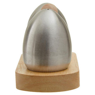 Natural Origins Stainless Steel And Rubberwood Salt Pepper Shakers