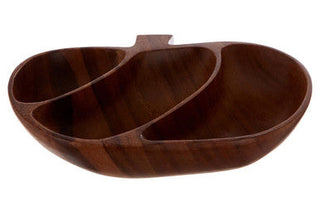 Kora Acacia 3 Section Apple Shaped Serving Dish