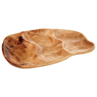 Savin 3 Section Serving Dish In Cedarwood