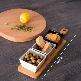 Soiree Serving Board With Square Dishes