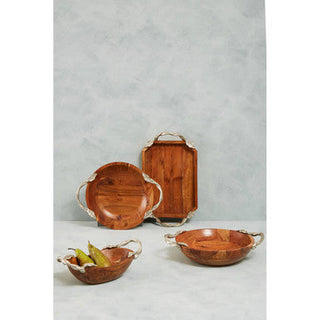 Vine Acacia Wood Small Rectangular Tray