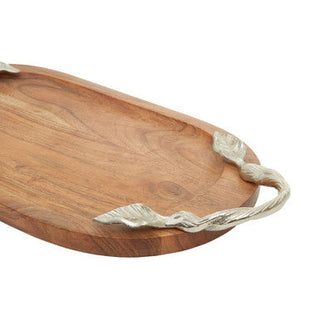 Vine Acacia Wood Oval Serving Tray
