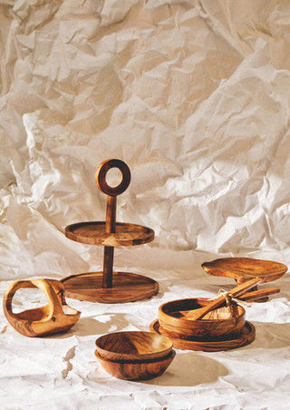 Rosi Round Sheesham Wood Salad Bowl