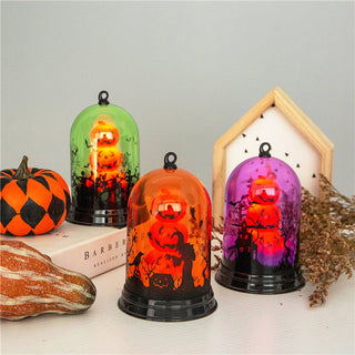 Halloween Pumpkin Lantern Witch Lamp Scene Layout