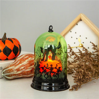 Halloween Pumpkin Lantern Witch Lamp Scene Layout