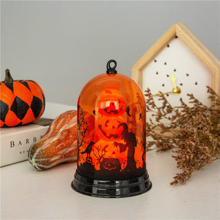 Halloween Pumpkin Lantern Witch Lamp Scene Layout