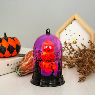 Halloween Pumpkin Lantern Witch Lamp Scene Layout