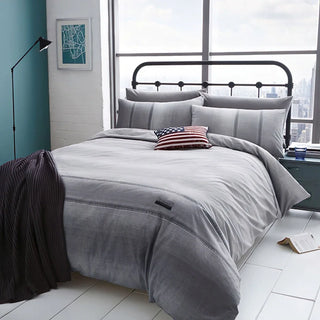 Catherine Lansfield 3 pc Denim Duvet Cover Set, Grey - Premium Duvet Covers from Catherine Lansfield - Just £24! Shop now at hstrends
