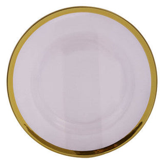 Ida Textured Glass Dinner Plate with Gold Rim