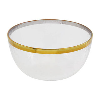 Ida 15Cm Glass Bowl With Gold Rim