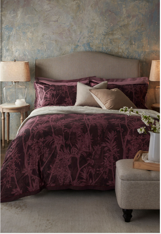 Cotton sateen 300 thread count floral duvet cover and pillow case set