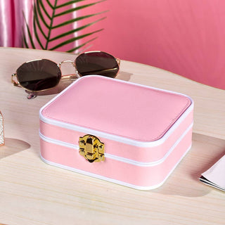 Jewellery organiser box with white edges: Pink