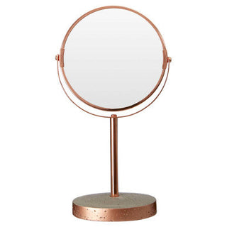 Neptune Copper Finish Round Swivel Bathroom Mirror