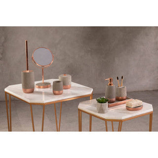 Neptune Copper Finish Round Swivel Bathroom Mirror