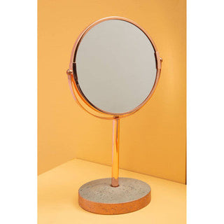 Neptune Copper Finish Round Swivel Bathroom Mirror
