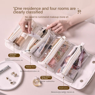 Four-in-one Detachable Large-capacity Portable Cosmetic Bag