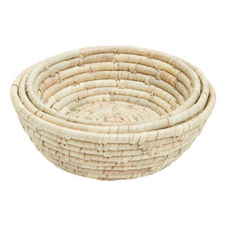 Lidi Set Of Three Palm Leaf Baskets