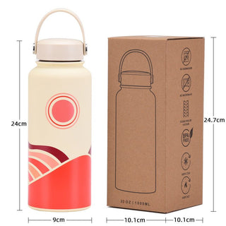 1L Insulated Large Capacity Wide Mouth Portable Vacuum Sports Water Bottle - Hstrends