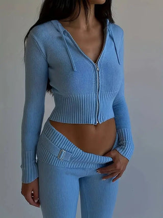 2 pc Cali Knit Lounge Set - Hstrends