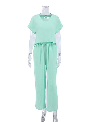 2 Piece Set Loose Pajamas for Women - Hstrends