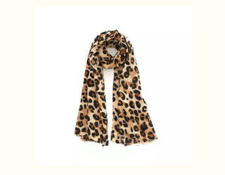 Leopard Cashmere Scarf for Women