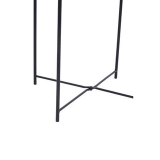 Acero Black Metal Round Side Table