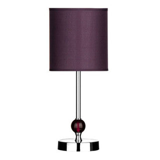Evaine Chrome Table Lamp with Purple Shade