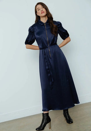 Lily and Lionel Exclusive Amelia Dress Midnight Silk - Premium Party Wear from Lily and Lionel - Just £350! Shop now at hstrends