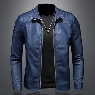 Motorcycle PU Leather Jacket Men