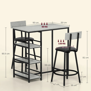3 Piece Breakfast Table - Hstrends
