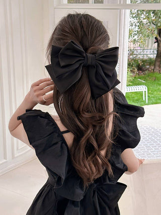 Triple satin bow hair clip