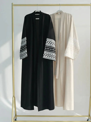 Linen Embroidery Worship Robe / Abaya