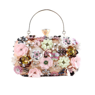 3D Beaded Floral Clutch - Hstrends