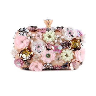 3D Beaded Floral Clutch - Hstrends