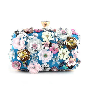 3D Beaded Floral Clutch - Hstrends