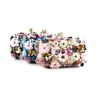 3D Beaded Floral Clutch - Hstrends