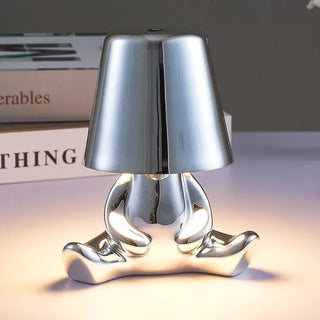 Bedside USB Chargeable Lamp Thinker Silver Edition