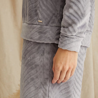 Cosy Chevron Loungewear Set in Shale Grey - Premium Loungewear set from Pretty You London - Just £59! Shop now at hstrends