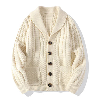 Men's Long Sleeve Sweater Cardigan Coat