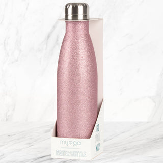 500ml Metal Water Bottles: Gold Glitter - Hstrends