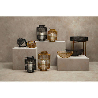 Enzo Set Of Two Gold Wire Bowls