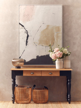 Enola Large Ribbed Smoked Glass Table Lamp