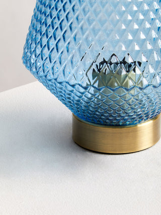 Noble Blue Glass Table Lamp