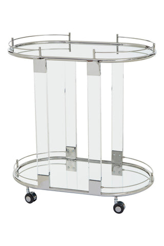 Oria Oval Mirrored Trolley