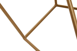 Varana Round Marble Top Coffee Table With Gold Finish Frame