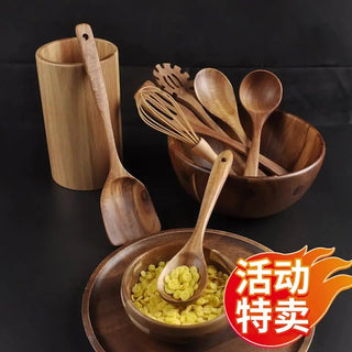 7 - Piece Teak Kitchenware Set - Hstrends